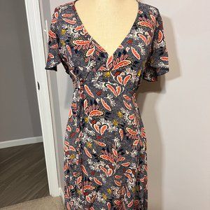 Art & Effect Bohemian Wrap V-Neck Floral Dress - Size S